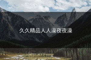 久久精品人人澡夜夜澡