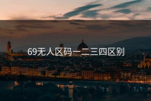 69无人区码一二三四区别